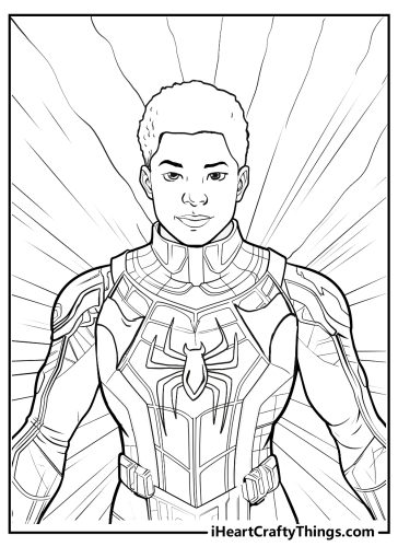 high quality miles morales coloring pages