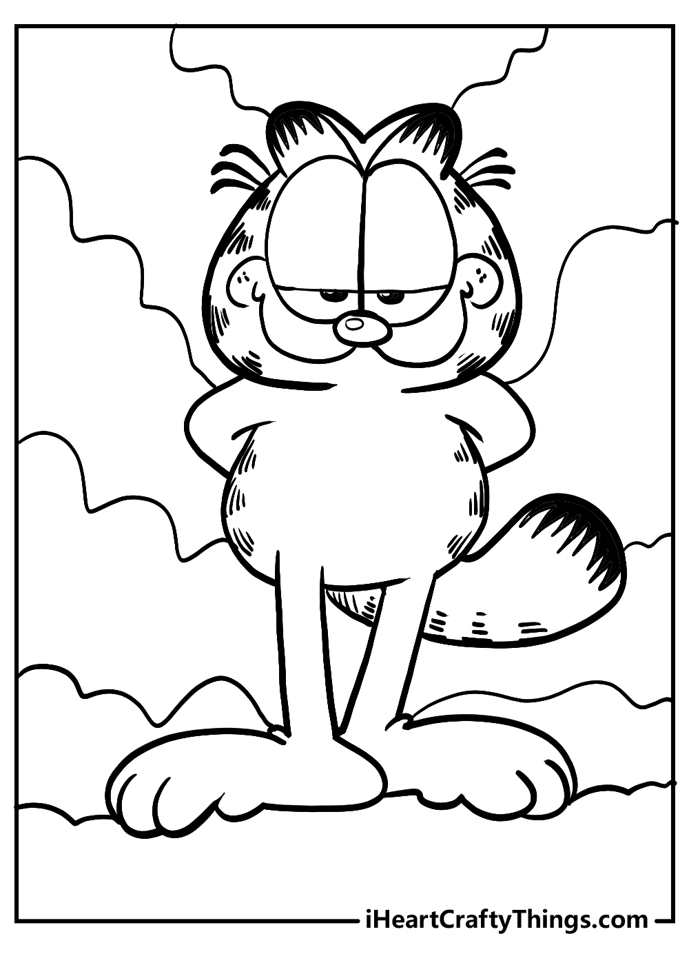 garfield coloring printable for adults