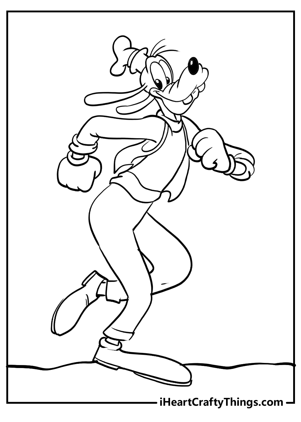 Goofy coloring deals pages