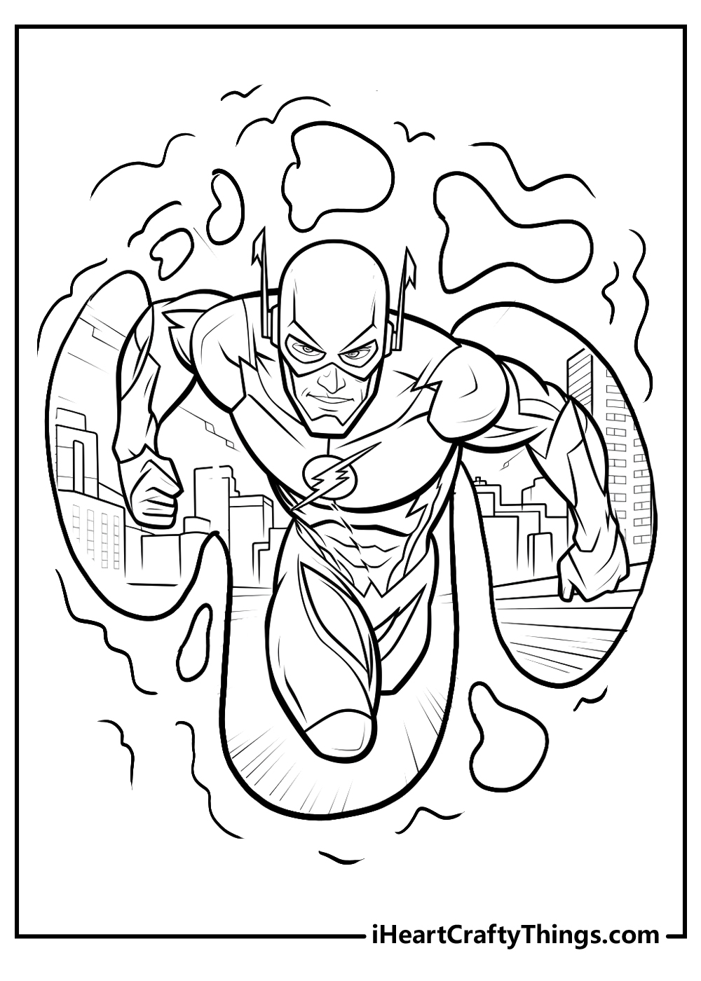 the flash in action coloring pages
