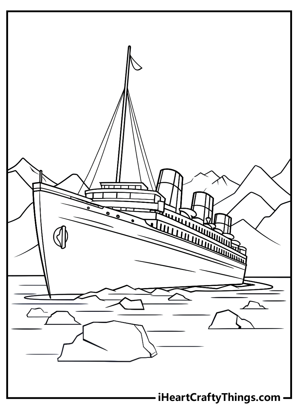 titanic coloring pages for preschoolers