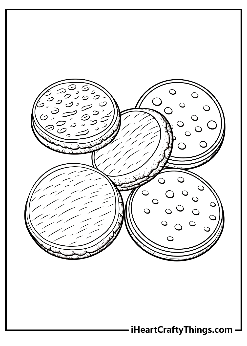 cookies coloring pages print out