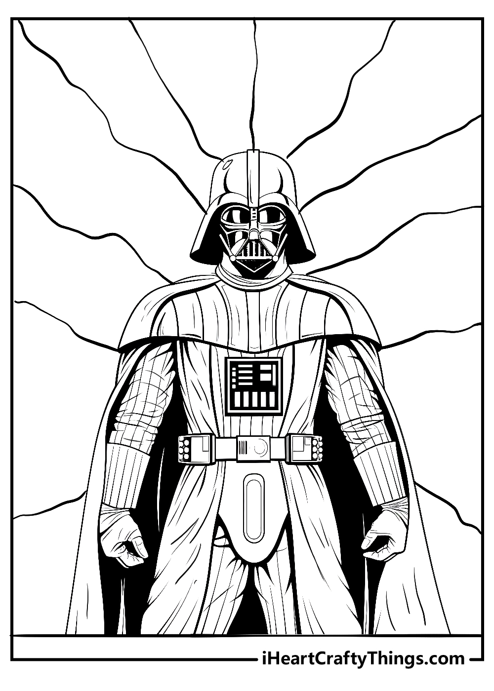 easy darth vader coloring pages