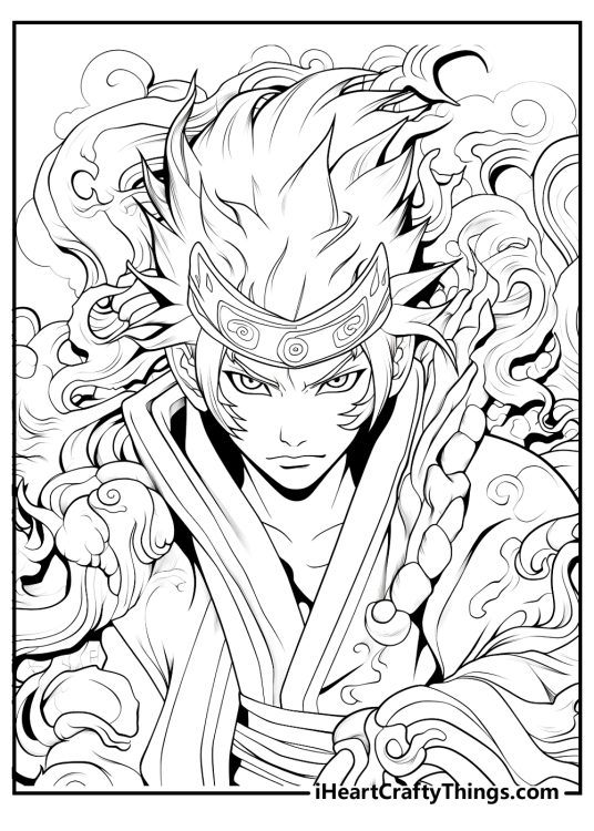 naruto japanese anime coloring pages for adults