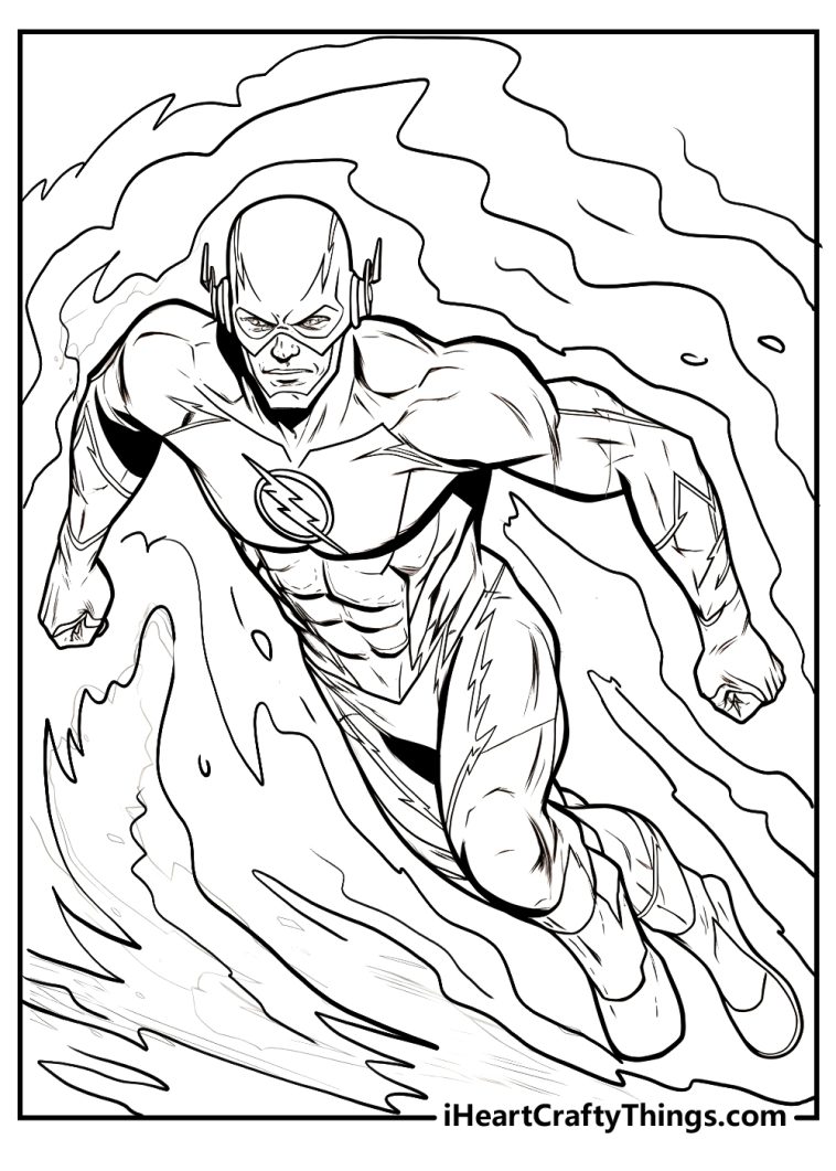 Printable The Flash Coloring Pages (Updated 2024)