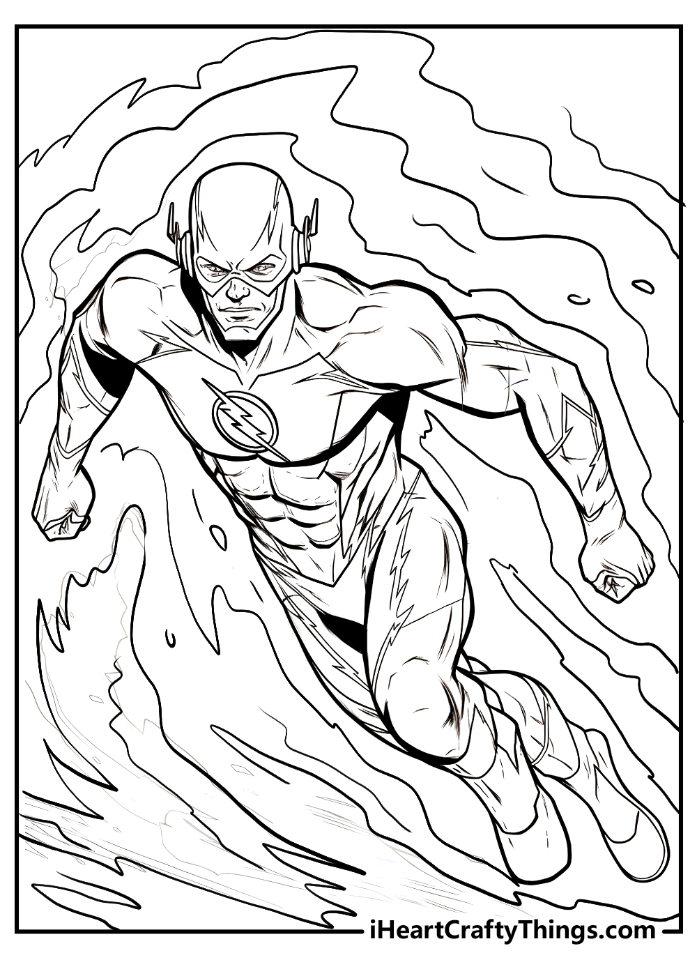 the flash coloring pages for kids