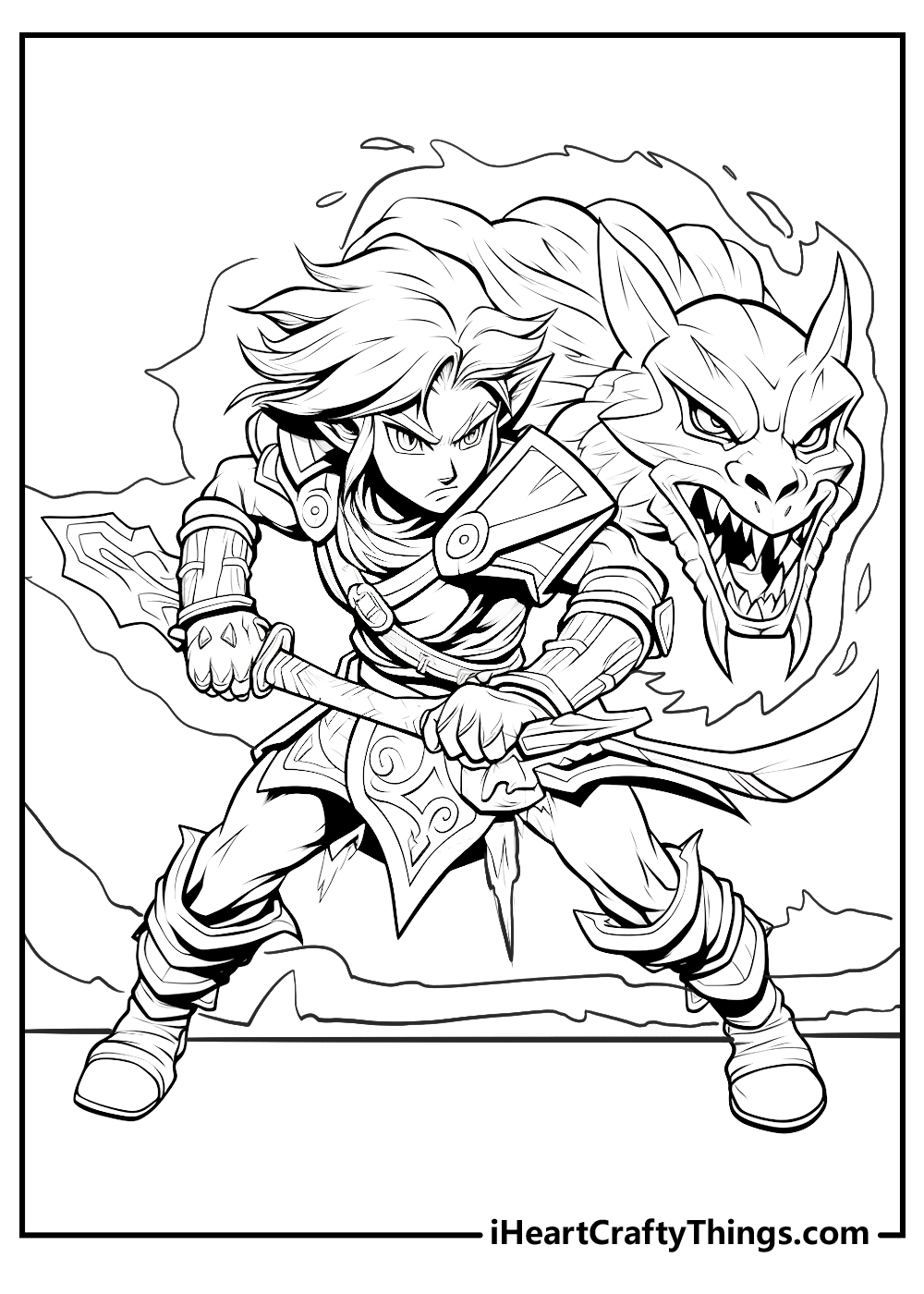 the legend pf zelda coloring pages