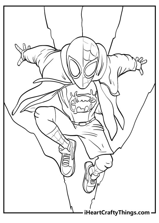miles morales coloring printable