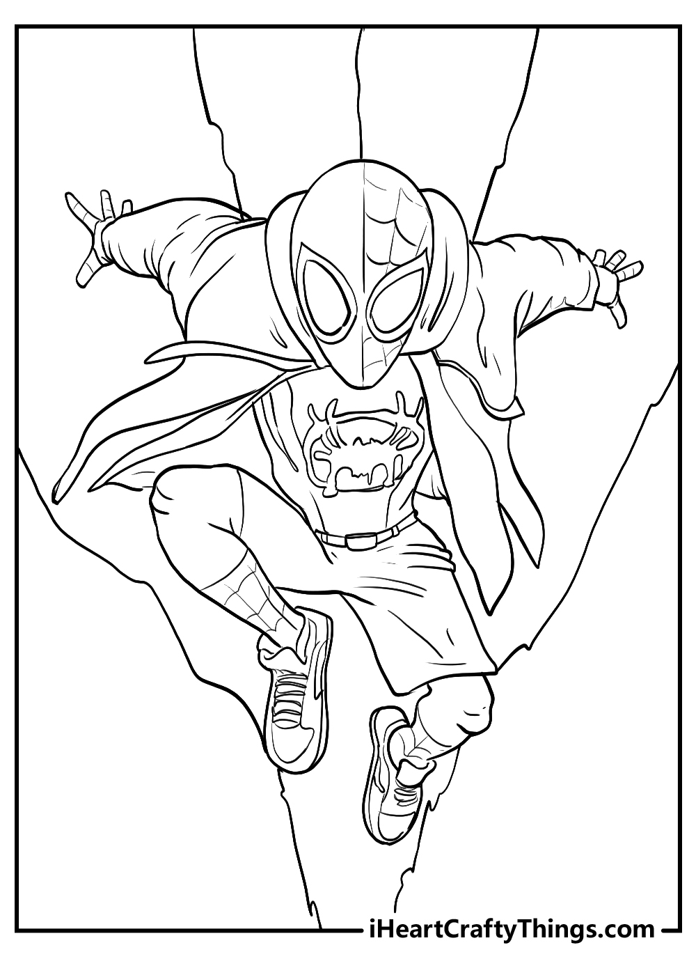 miles morales coloring printable