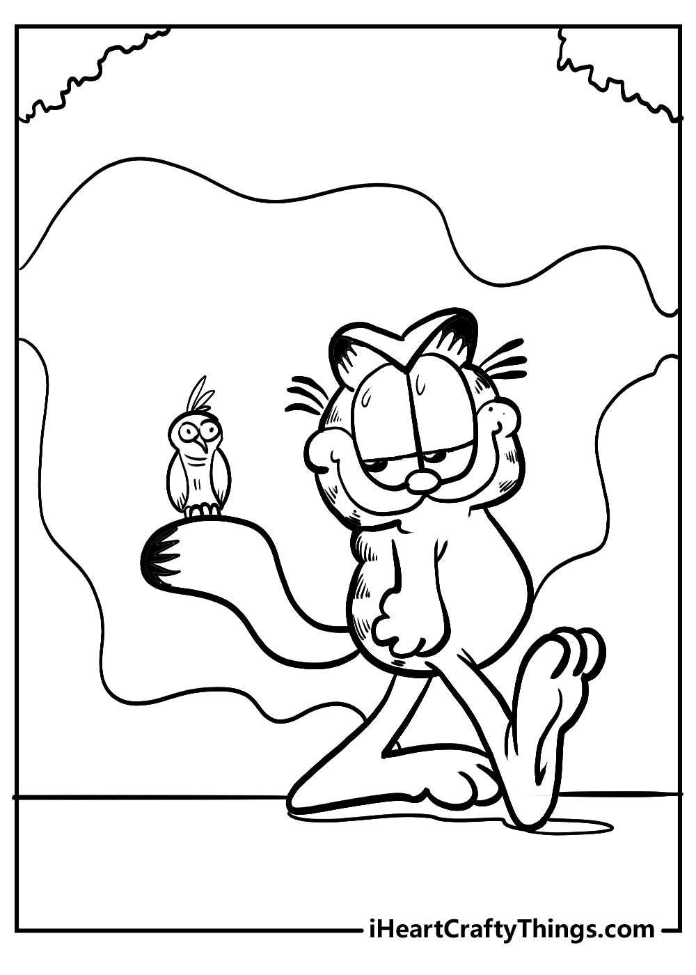 original garfield coloring printable