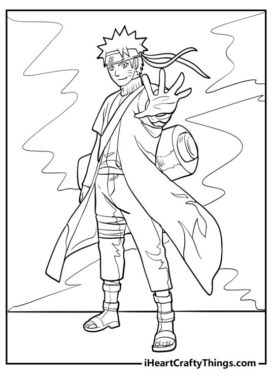 naruto coloring printable for kids