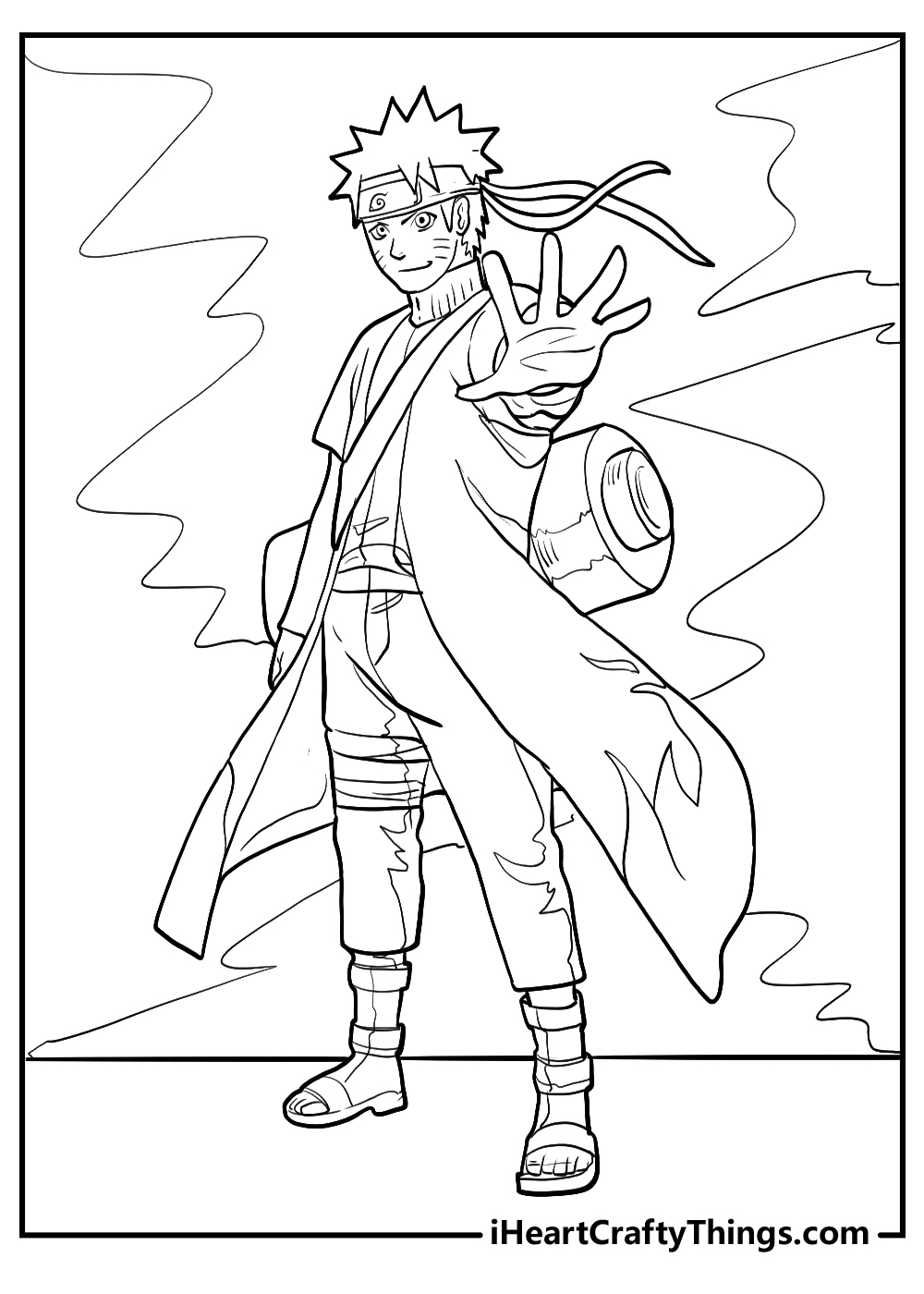 naruto coloring printable for kids