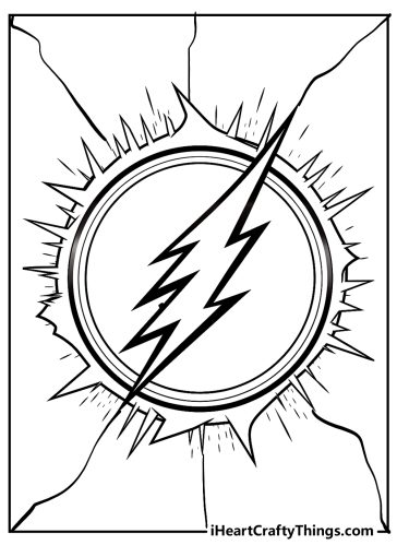the flash logo coloring pages