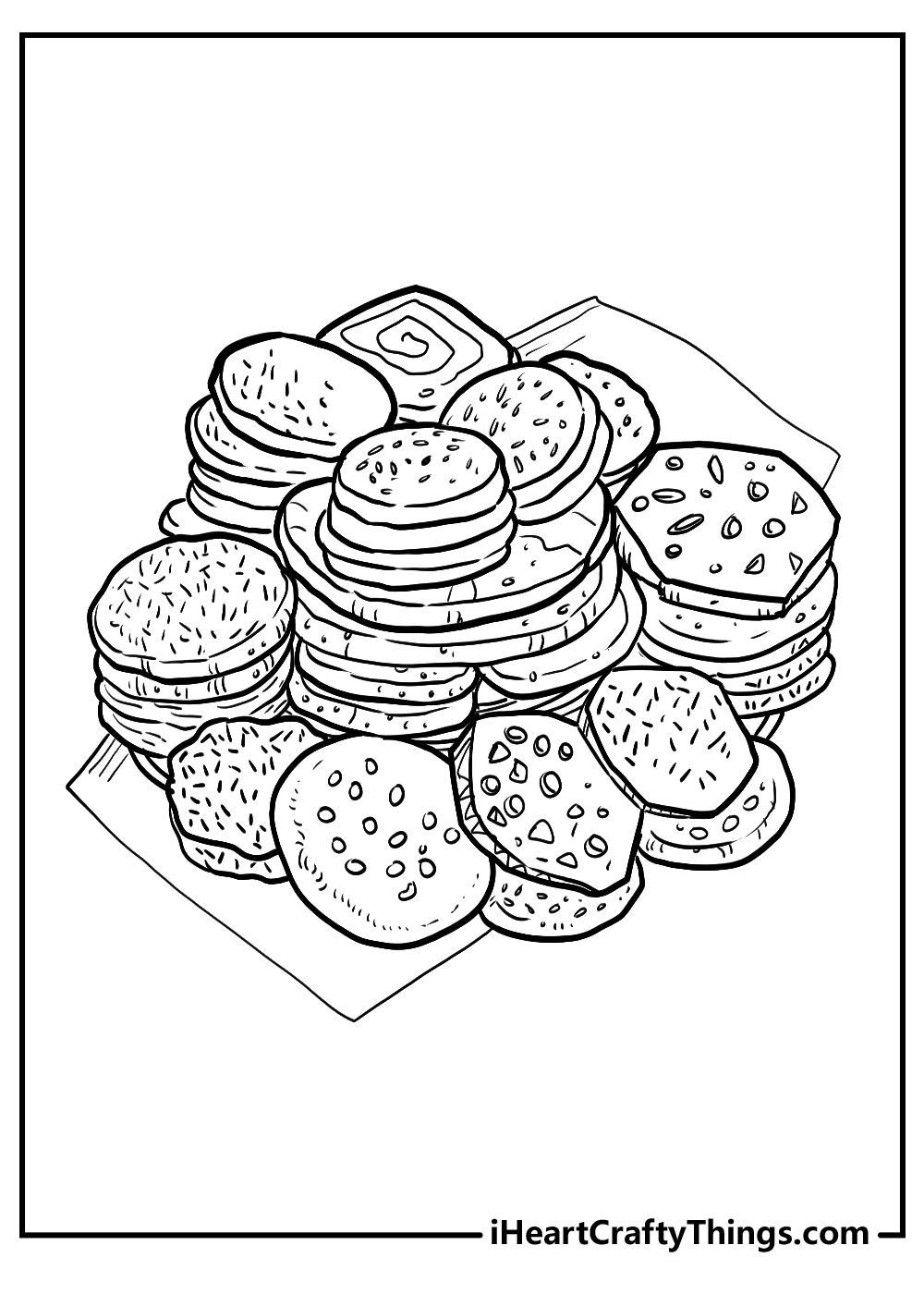 cookies coloring sheet free download