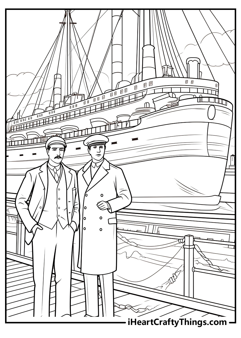 cartoon titanic coloring pages