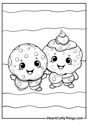 cartoon cookies coloring pages