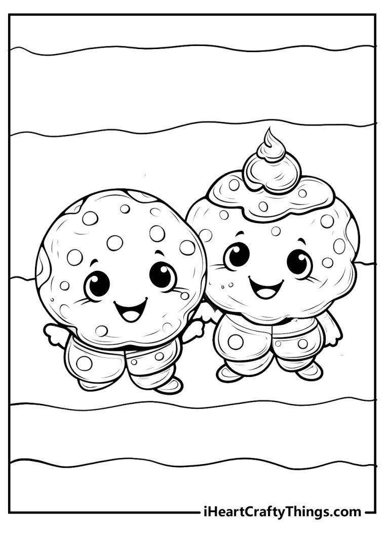 cartoon cookies coloring pages