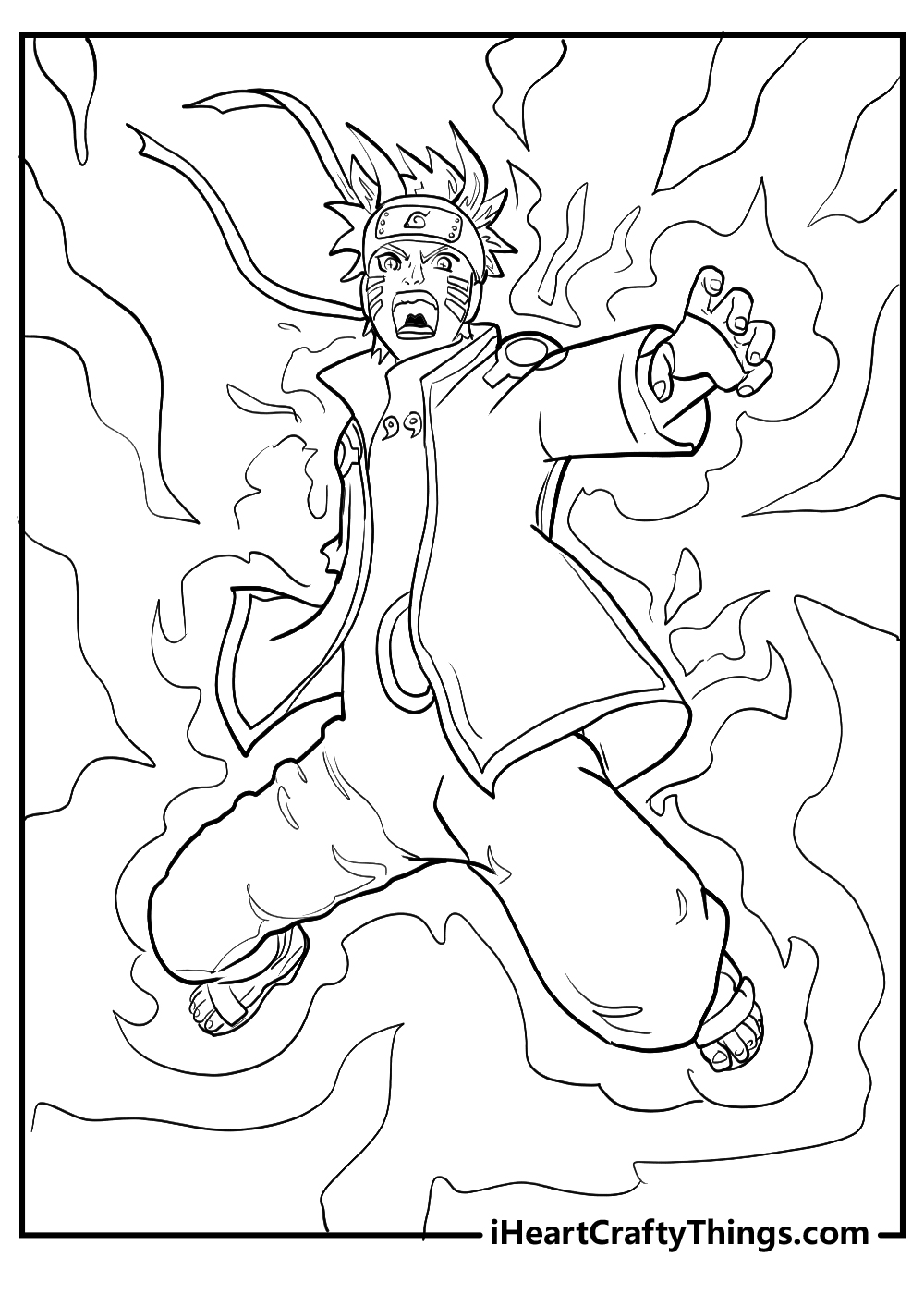 naruto anime coloring pages