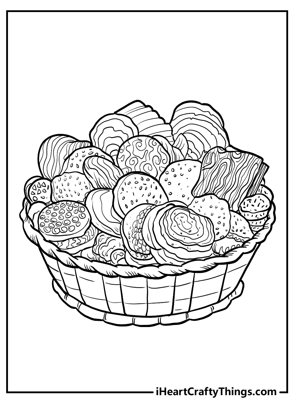 cookies coloring sheet for children