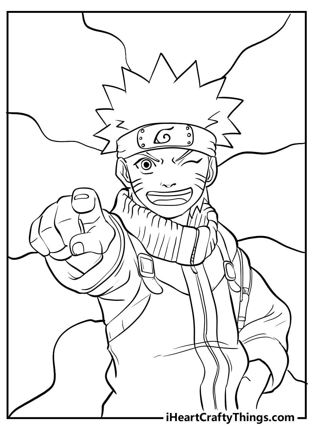 naruto coloring drawing