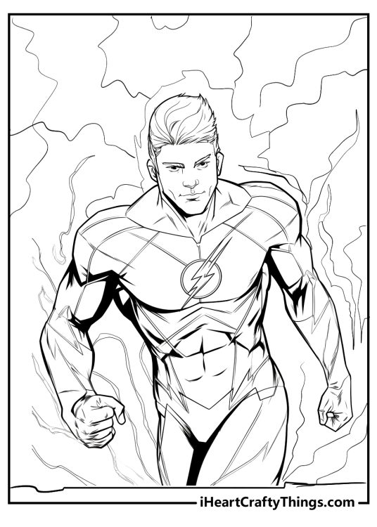 Printable The Flash Coloring Pages (Updated 2024)