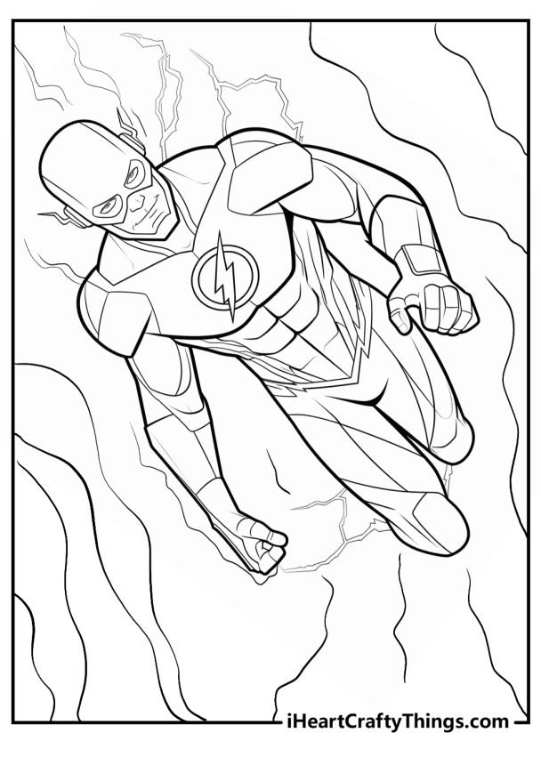 Printable The Flash Coloring Pages (Updated 2023)