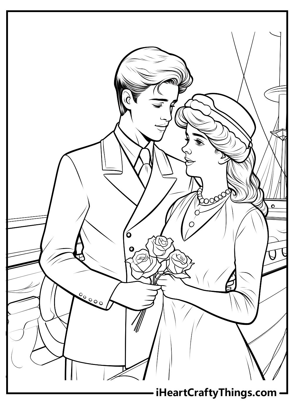 titanic scenes coloring pages