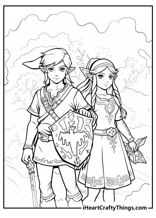 15 Legend Of Zelda Coloring Pages (100% Free PDF Printables)