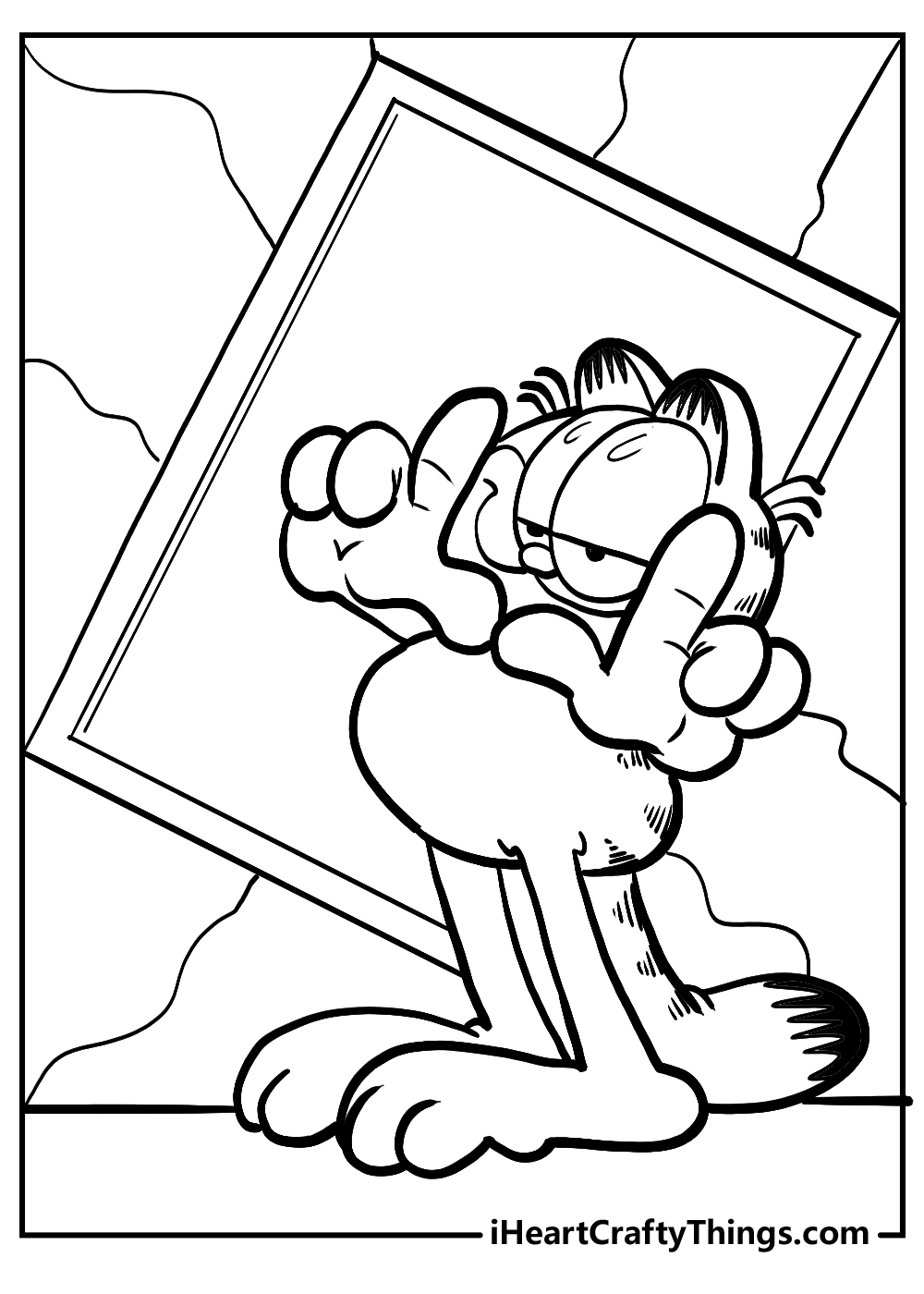 garfield full body coloring pages