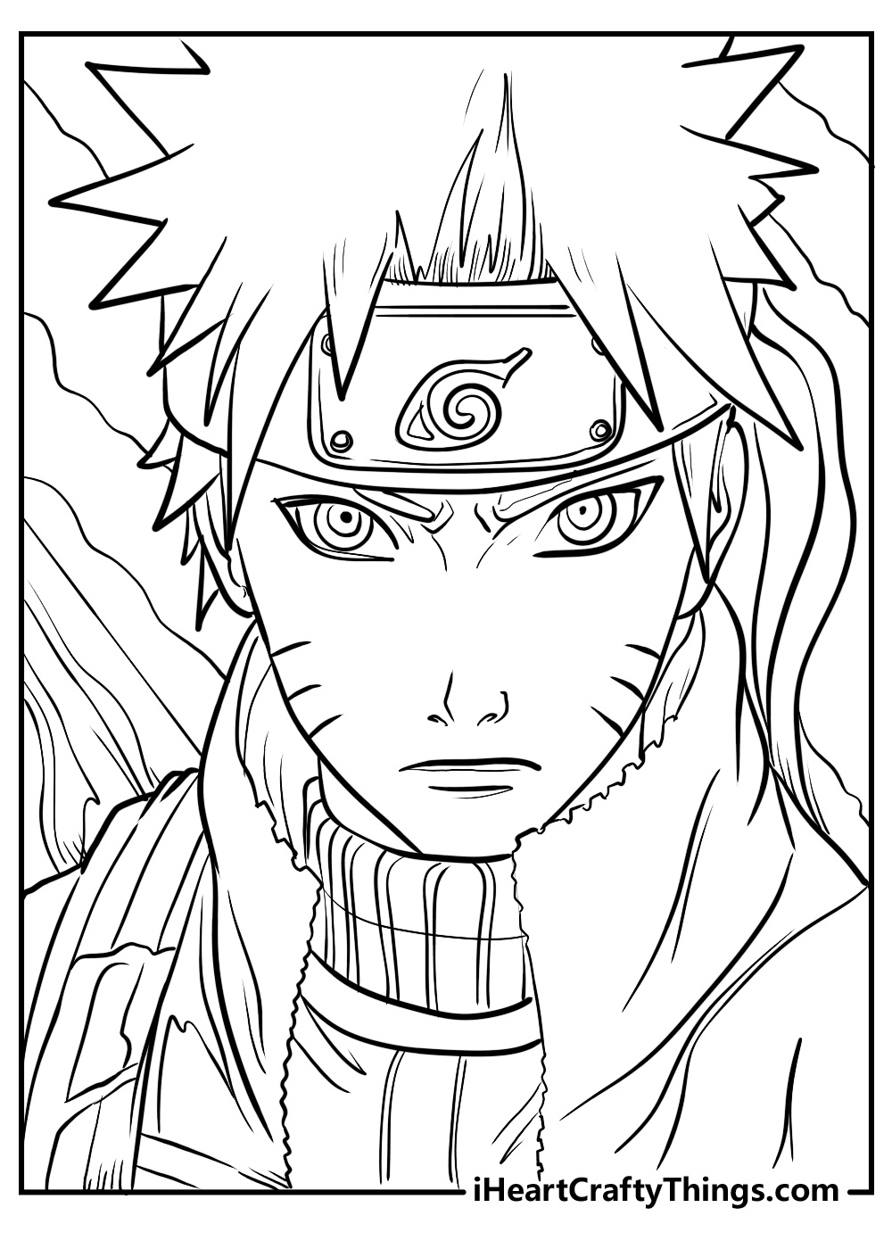 naruto coloring printable for adults