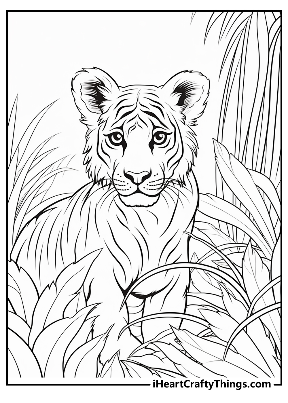 jungle tirger coloring pages
