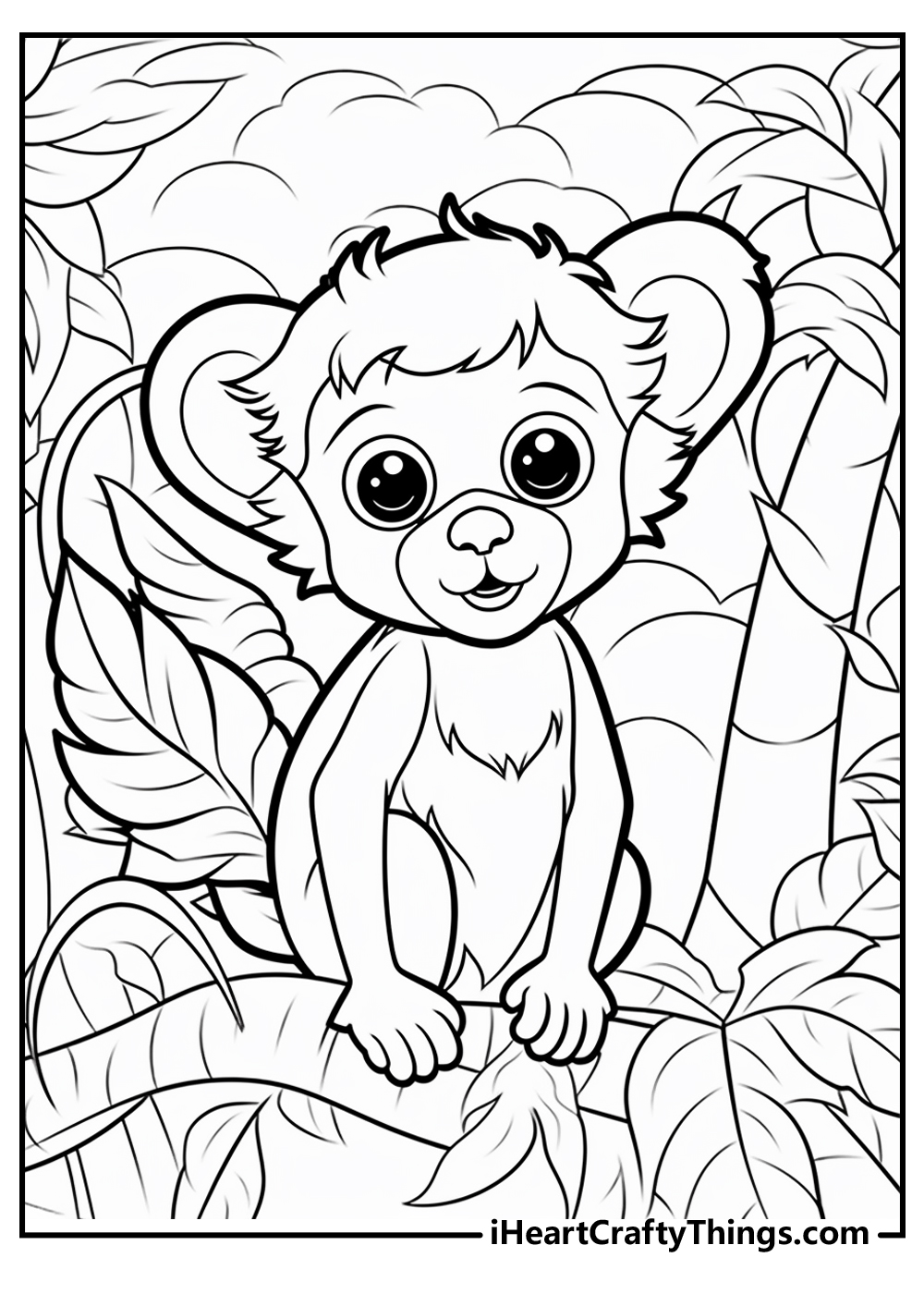 jungle animals coloring sheet free download