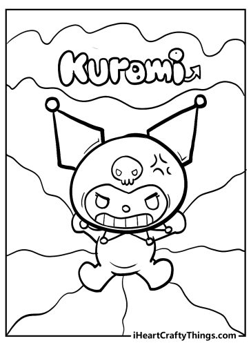 kuromi coloring pages for preschoolers