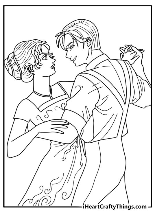 Steerage passengers dancing with fiddle music Titanic coloring page for kids
