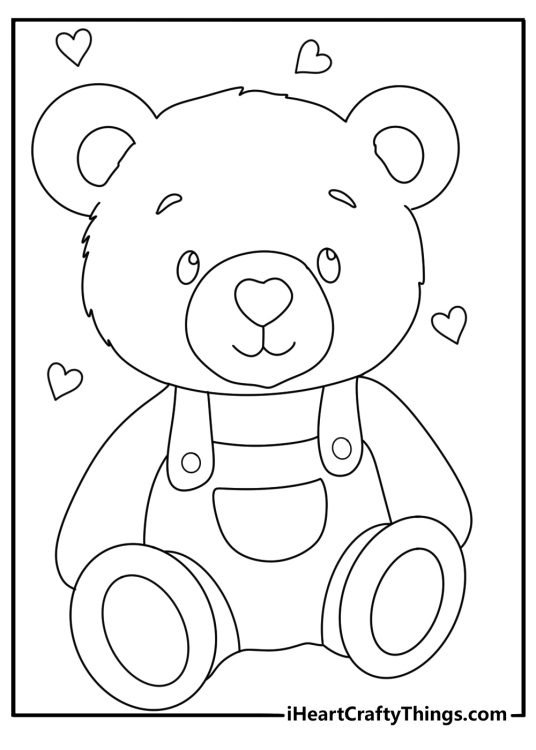 Teddy Bear Coloring Pages (15 Free PDF Printables)