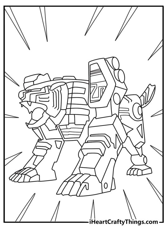 The White Ranger calls the Tigerzord in this fun coloring sheet