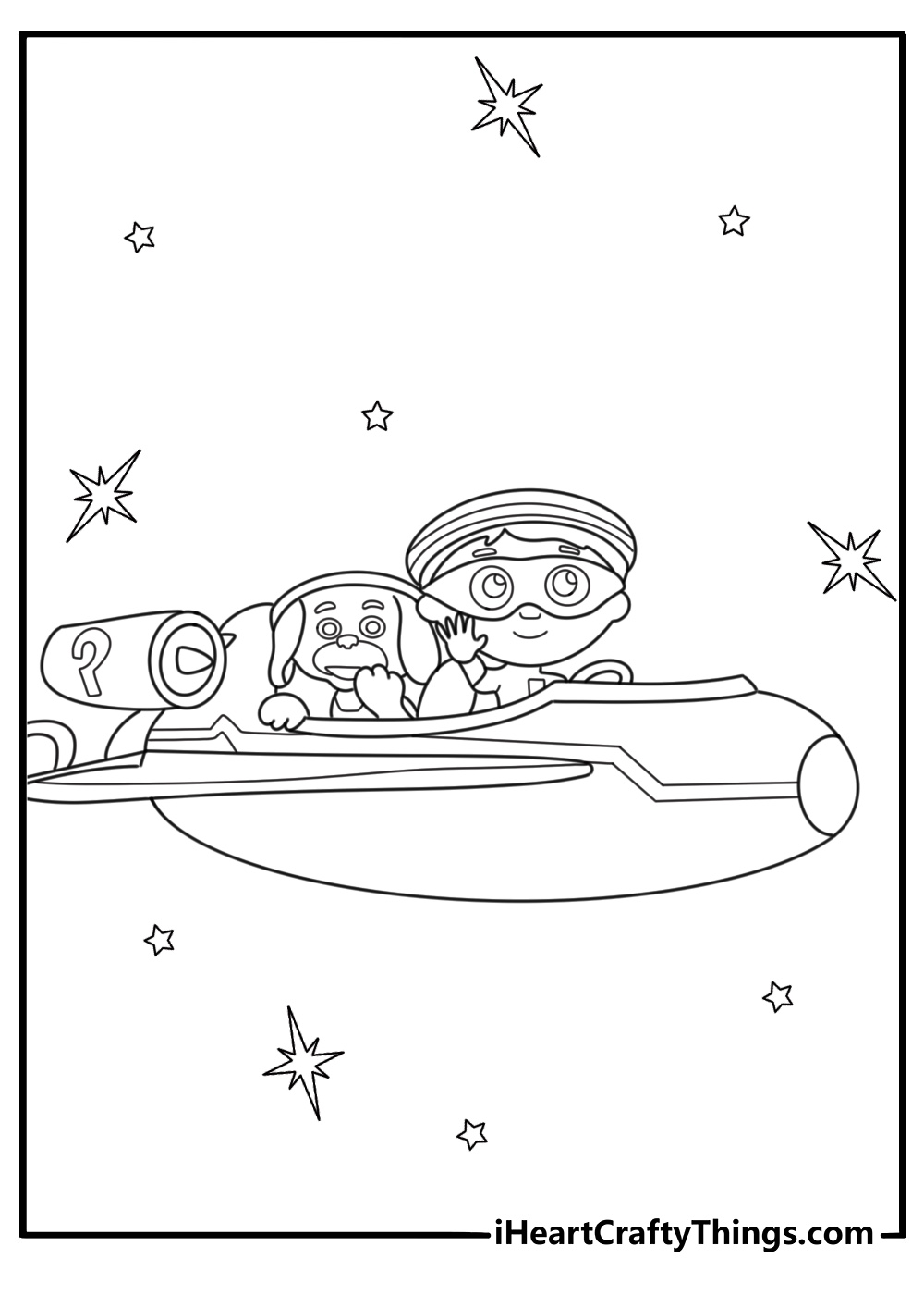 The Why Flyer carries the Super Readers above a storybook world