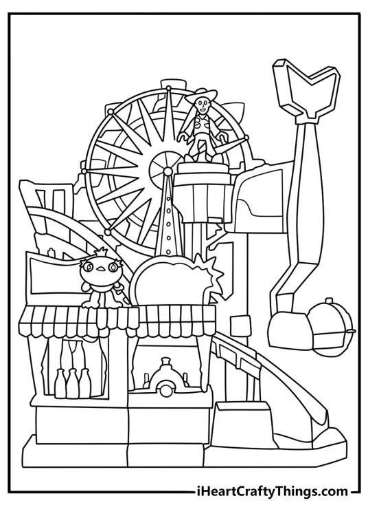 Toy Story carnival coloring page