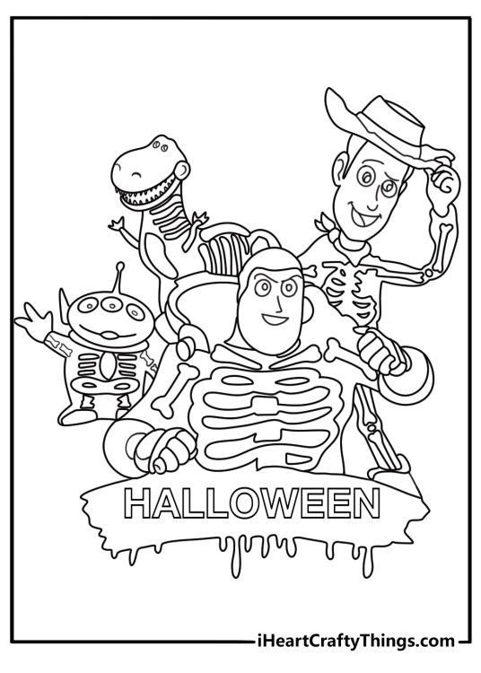 Toy Story carnival game coloring printable