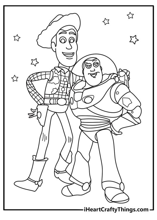 Toy Story friendship coloring page