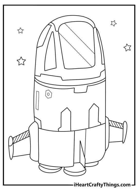 Toy Story rocket ship coloring sheet