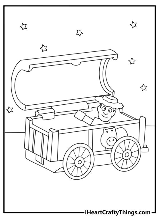 Toy Story toy box coloring printable