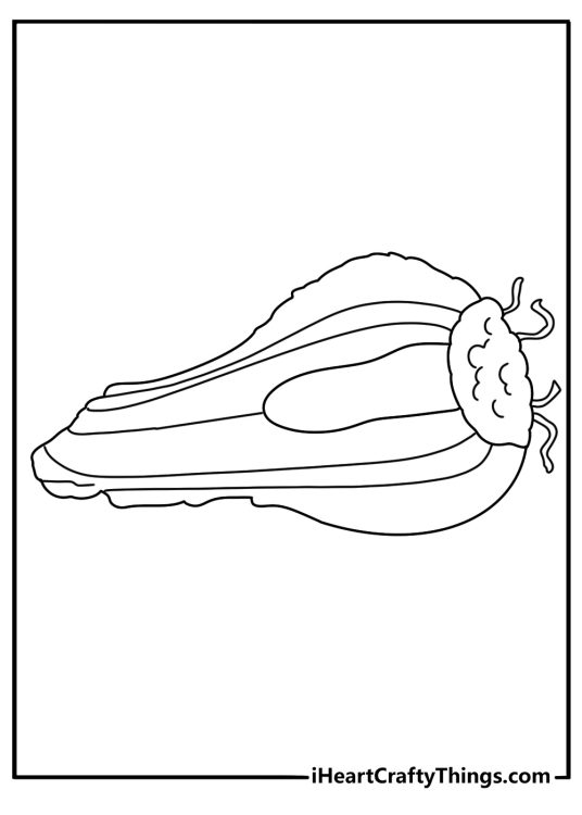 Tulip coloring page showing flower bulb cut open with roots and layers