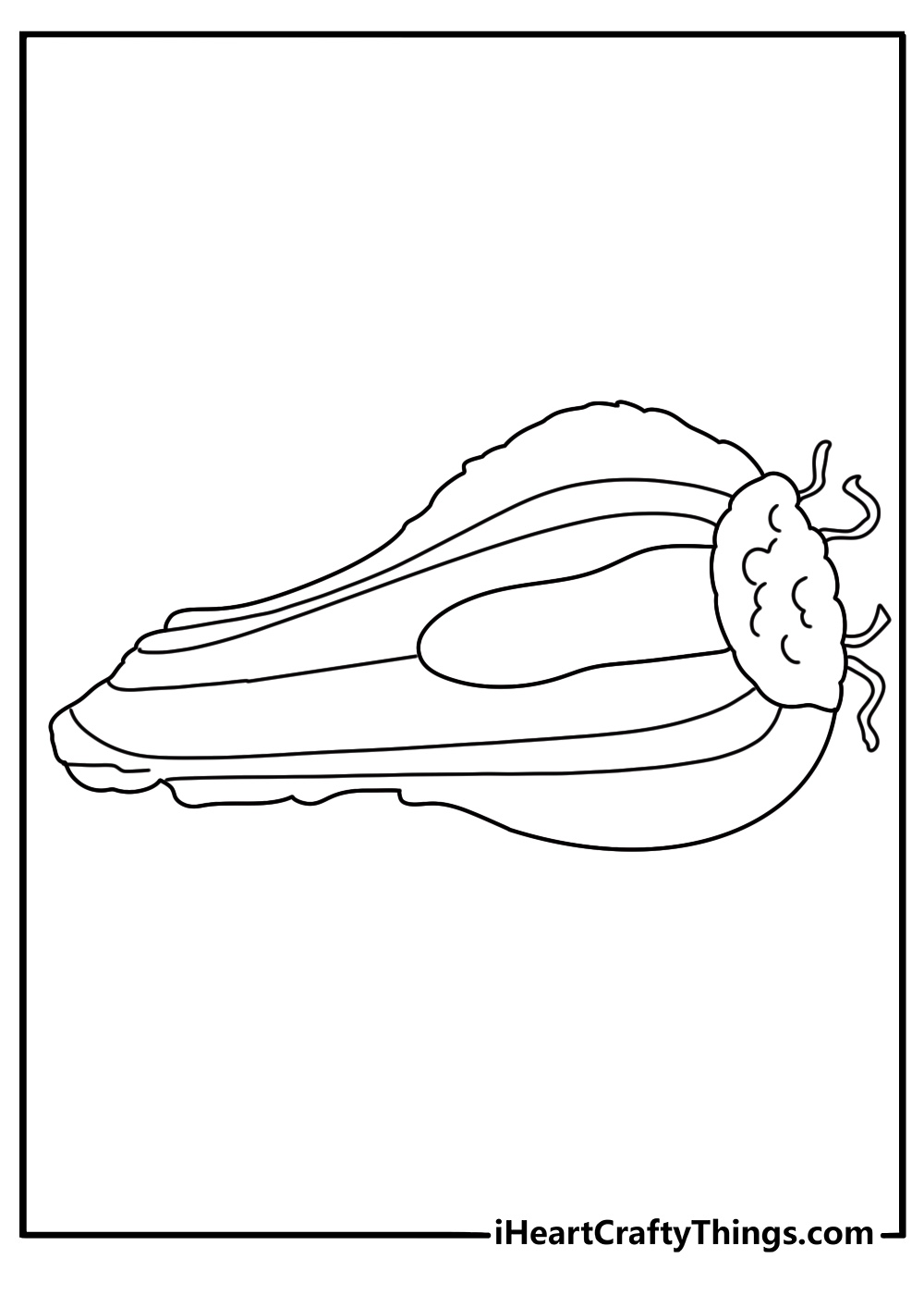 Tulip coloring page showing flower bulb cut open with roots and layers