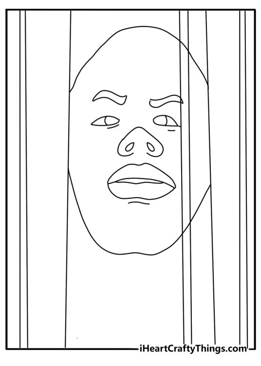 Zordon appears inside his glowing tube in this simple coloring page