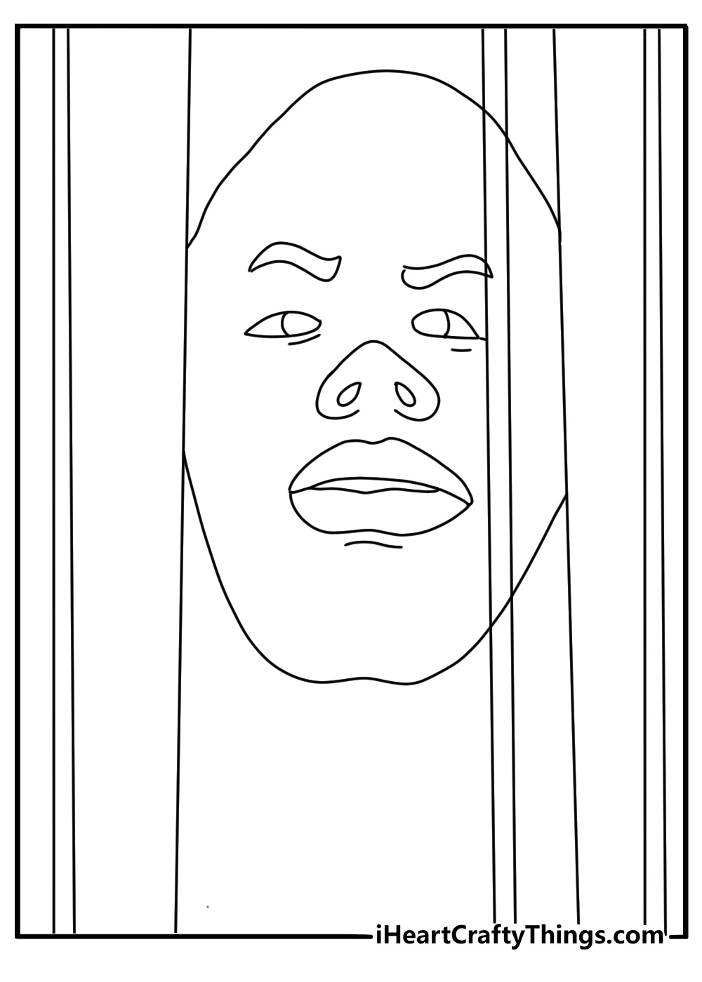Zordon appears inside his glowing tube in this simple coloring page