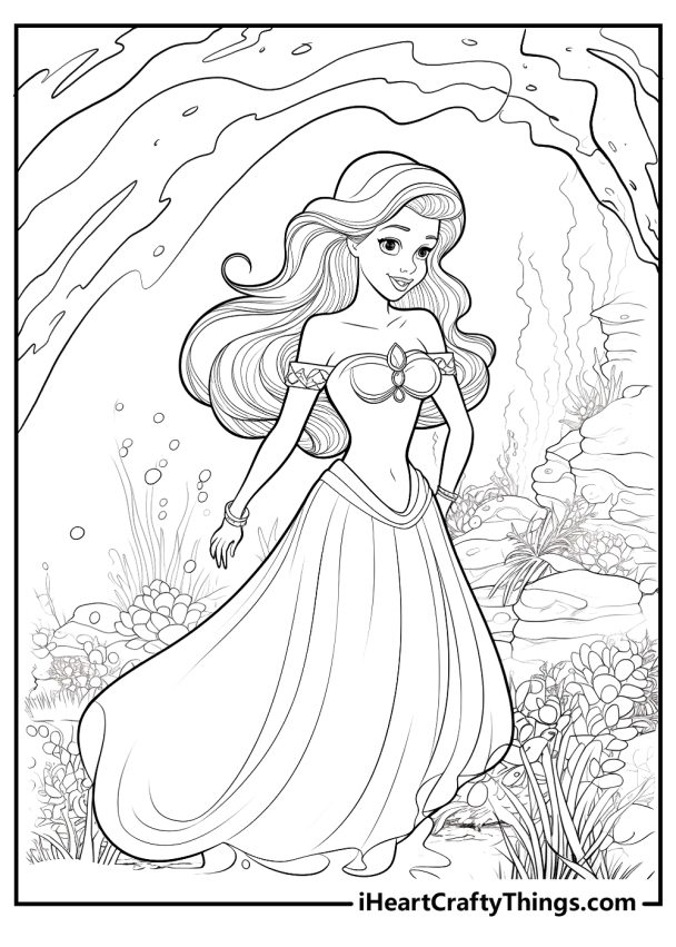 15 Princess Ariel Coloring Pages (Cute Printable Free PDFs)