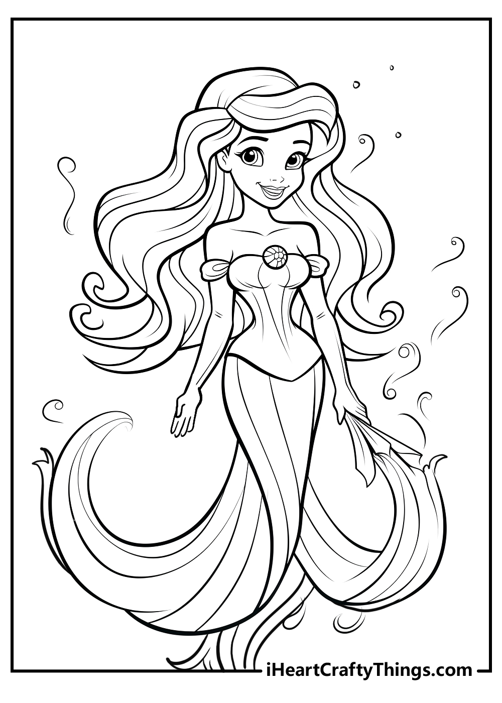 new ariel coloring pages