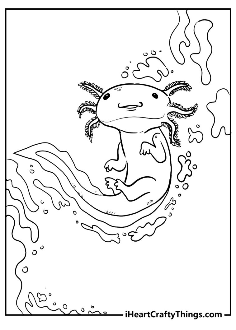 Printable Axolotl Coloring Pages (Updated 2024)