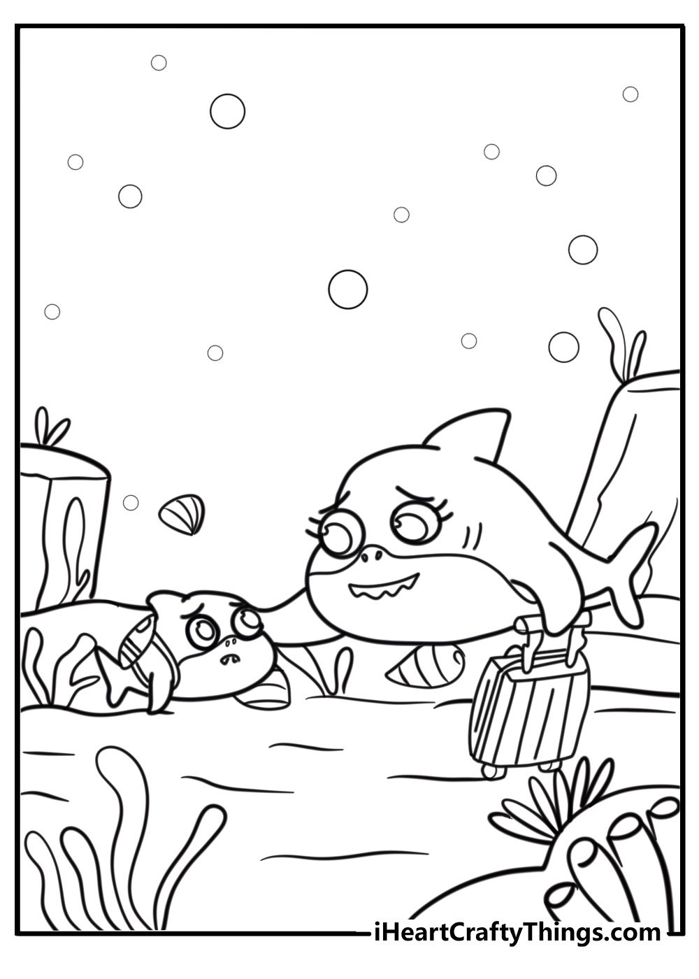 Baby shark coloring pages